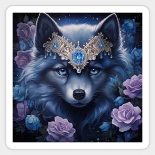 Finnish Lapphund And Roses Sticker